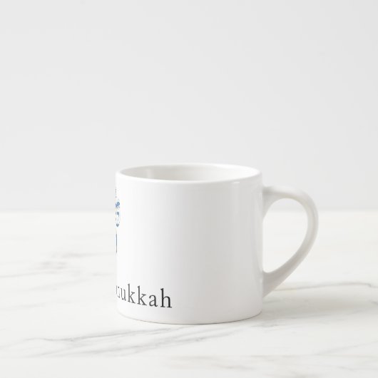 Happy Hanukkah Blue & White Espressotasse (Rechts)