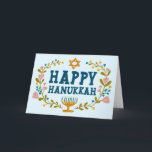 HAPPY HANUKKAH Blumenkranz Jüdisch individuell anp Karte<br><div class="desc">Handgezeichneter Text und Florale von mir für Sie. Fügen Sie Ihren eigenen Text in die Innenseite der Karte oder ändern Sie die Hintergrundfarben. Für weitere Designs und Farben Karo mein Shop! Oder lass mir Bescheid,  wenn du etwas Angewohntes willst. Frag,  wenn du nicht findest,  was du brauchst! :</div>