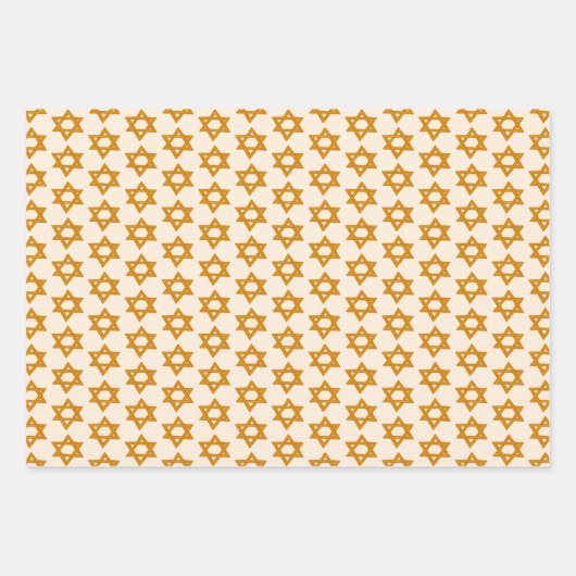 HAPPY HANUKKAH Blumenkranz Jüdisches Holiday Set Geschenkpapier Set (Vorderseite 2)