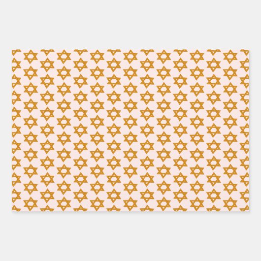 HAPPY HANUKKAH Blumenkranz Jüdisches Holiday Set Geschenkpapier Set (Vorderseite 2)