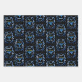 Happy Hanukkah Botanical Menorah Watercolor Geschenkpapier Set (Vorderseite)