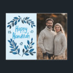 Happy Hanukkah Botanical Watercolor CUSTOM FOTO Postkarte<br><div class="desc">Süß zeichn, jemanden glücklich hanukkah zu wünschen! Klicken Sie auf "Bearbeiten mit dem Design-Tool", um Ihr eigenes Foto und Text hinzuzufügen. Auch als Grußkarte, Fotokarte oder digitaler Download erhältlich, um sofort per E-Mail oder SMS zu senden. Karo meinen Shop für mehr oder lass mir wissen, wenn Sie etwas Angewohntes wollen!...</div>