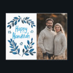 Happy Hanukkah Botanical Watercolor CUSTOM FOTO Postkarte<br><div class="desc">Süß zeichn, jemanden glücklich hanukkah zu wünschen! Klicken Sie auf "Bearbeiten mit dem Design-Tool", um Ihr eigenes Foto und Text hinzuzufügen. Auch als Grußkarte, Fotokarte oder digitaler Download erhältlich, um sofort per E-Mail oder SMS zu senden. Karo meinen Shop für mehr oder lass mir wissen, wenn Sie etwas Angewohntes wollen!...</div>