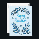 Happy Hanukkah Botanical Watercolor Feiertagspostkarte<br><div class="desc">Süß zeichn, jemanden glücklich hanukkah zu wünschen! Klicken Sie auf "Bearbeiten mit dem Design-Tool", um Ihren eigenen Text hinzuzufügen. Auch als Grußkarte oder digitaler Download verfügbar, um sofort per E-Mail oder SMS zu senden. Karo meinen Shop für mehr oder lass mir wissen, wenn Sie etwas Angewohntes wollen! Ich kann benutzerdefinierte...</div>