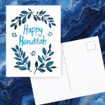Happy Hanukkah Botanical Watercolor Feiertagspostkarte<br><div class="desc">Süß zeichn, jemanden glücklich hanukkah zu wünschen! Klicken Sie auf "Bearbeiten mit dem Design-Tool", um Ihren eigenen Text hinzuzufügen. Auch als Grußkarte oder digitaler Download verfügbar, um sofort per E-Mail oder SMS zu senden. Karo meinen Shop für mehr oder lass mir wissen, wenn Sie etwas Angewohntes wollen! Ich kann benutzerdefinierte...</div>