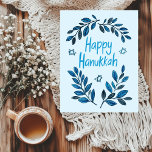 Happy Hanukkah Botanical Watercolor Feiertagspostkarte<br><div class="desc">Süß zeichn, jemanden glücklich hanukkah zu wünschen! Klicken Sie auf "Bearbeiten mit dem Design-Tool", um Ihren eigenen Text hinzuzufügen. Auch als Grußkarte oder digitaler Download verfügbar, um sofort per E-Mail oder SMS zu senden. Karo meinen Shop für mehr oder lass mir wissen, wenn Sie etwas Angewohntes wollen! Ich kann benutzerdefinierte...</div>