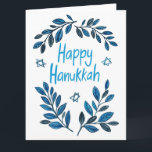 Happy Hanukkah Botanical Watercolor Karte<br><div class="desc">Süß zeichn, jemanden glücklich hanukkah zu wünschen! Klicken Sie auf "Bearbeiten mit dem Design-Tool", um Ihren eigenen Text hinzuzufügen. Auch als Postkarte, Grußkarte, Fotokarte oder digitaler Download erhältlich, um sofort per E-Mail oder SMS zu senden. Karo meinen Shop für mehr oder lass mir wissen, wenn Sie etwas Angewohntes wollen! Ich...</div>