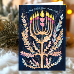 Happy Hanukkah Botanische Menorah Wasserfarbe Feiertagskarte<br><div class="desc">Süß zeichn, jemanden glücklich hanukkah zu wünschen! Klicken Sie auf "Bearbeiten mit dem Design-Tool", um Ihren eigenen Text hinzuzufügen. Auch als Postkarte, Flachkarte oder digitaler Download erhältlich, um sofort per E-Mail oder SMS zu versenden. Karo meinen Shop für mehr oder lass mir wissen, wenn Sie etwas Angewohntes wollen! Ich kann...</div>