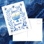 Happy Hanukkah Botanische Menorah Wasserfarbe Feiertagspostkarte<br><div class="desc">Süß zeichn, jemanden glücklich hanukkah zu wünschen! Klicken Sie auf "Bearbeiten mit dem Design-Tool", um Ihren eigenen Text hinzuzufügen. Auch als Grußkarte oder digitaler Download verfügbar, um sofort per E-Mail oder SMS zu senden. Karo meinen Shop für mehr oder lass mir wissen, wenn Sie etwas Angewohntes wollen! Ich kann benutzerdefinierte...</div>