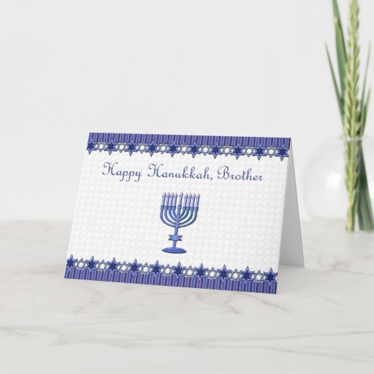 Happy Hanukkah Brother Card Feiertagskarte (Vorderseite)
