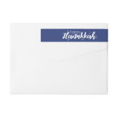Happy Hanukkah Bubbles Wraparound Address Label (Rückseite)