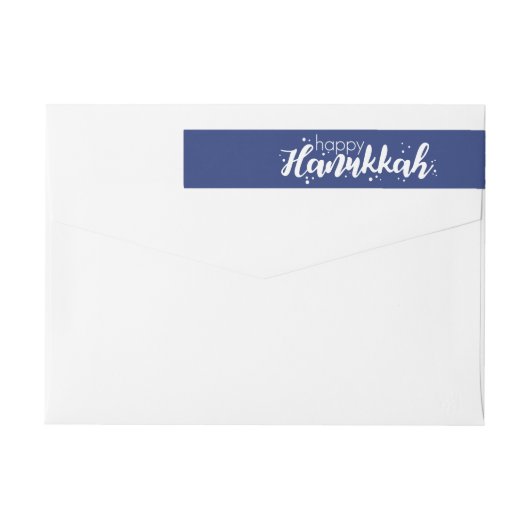 Happy Hanukkah Bubbles Wraparound Address Label (Rückseite)
