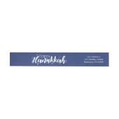 Happy Hanukkah Bubbles Wraparound Address Label (Person)