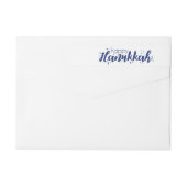 Happy Hanukkah Bubbles Wraparound Address Label (Rückseite)