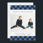 Happy Hanukkah Buffalo Karierte Weihnachtskarte Feiertagskarte<br><div class="desc">Personalisieren Sie diese klassische karierte Buffalo-Karte mit Ihrem Gruß und wunderschönen Fotos,  um Ihre Freunde und Familie in dieser Feriensaison zu begeistern.</div>