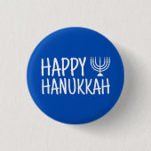 Happy Hanukkah Button (Vorderseite)
