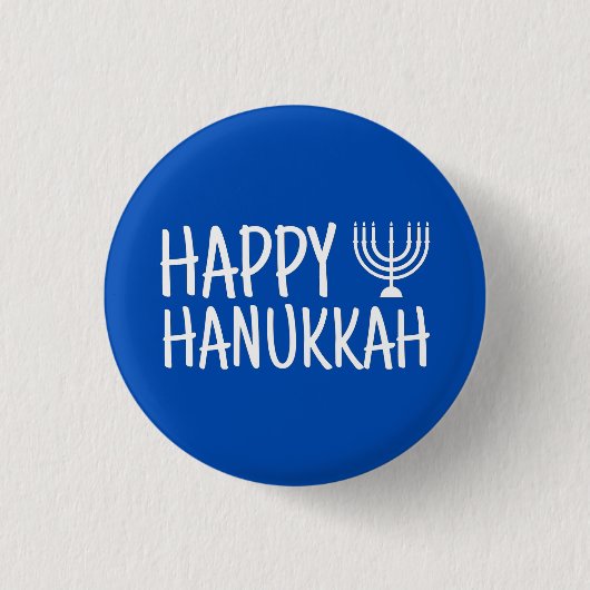Happy Hanukkah Button (Vorderseite)