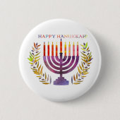 Happy Hanukkah Button (Vorderseite)