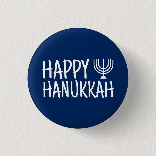 Happy Hanukkah Button (Vorderseite)