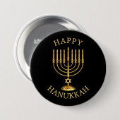Happy Hanukkah Button (Vorne & Hinten)