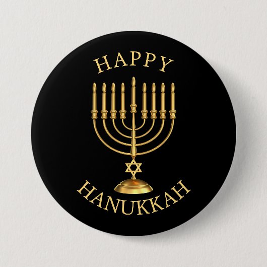 Happy Hanukkah Button (Vorderseite)