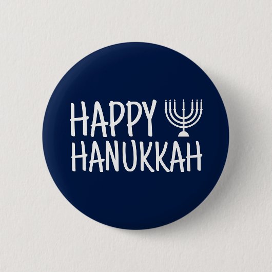 Happy Hanukkah Button (Vorderseite)