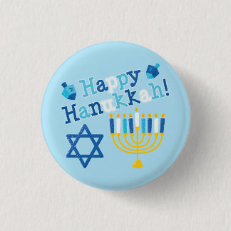 Happy Hanukkah Button