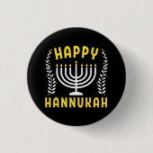 Happy Hanukkah Button (Vorderseite)