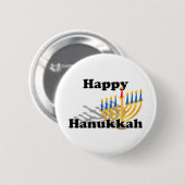 Happy Hanukkah Button (Vorne & Hinten)