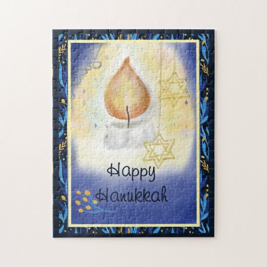 Happy Hanukkah Candle Light Puzzle (Vertikal)