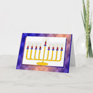 Happy Hanukkah Candle Stick Grußkarte Feiertagskarte