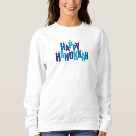 Happy Hanukkah Candles Holiday Sweatshirt