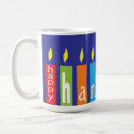 Happy Hanukkah Candles Tasse<br><div class="desc">Happy Hanukkah Candles Tasse. Helle, beleuchtete, menorah Kerzen Tasse, gerade rechtzeitig für Ihre Chanukah/Hanukkah Geschenk geben. Immer Spaß, ihn mit ein paar Lieblings-dreieck, Süßigkeiten, Gelt oder ?, in Zellophan verpackt und ein süßes kleines Band! Genießen und glücklich Chanukah/Hanukkah! Danke, dass ihr angehalten und vorbeigekommen seid! Ihr Geschäft ist sehr geschätzt!...</div>