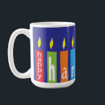 Happy Hanukkah Candles Tasse<br><div class="desc">Happy Hanukkah Candles Tasse. Helle, beleuchtete, menorah Kerzen Tasse, gerade rechtzeitig für Ihre Chanukah/Hanukkah Geschenk geben. Immer Spaß, ihn mit ein paar Lieblings-dreieck, Süßigkeiten, Gelt oder ?, in Zellophan verpackt und ein süßes kleines Band! Genießen und glücklich Chanukah/Hanukkah! Danke, dass ihr angehalten und vorbeigekommen seid! Ihr Geschäft ist sehr geschätzt!...</div>