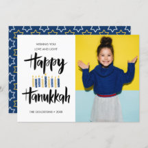 Happy Hanukkah Candles | Vertikales Foto für Feier