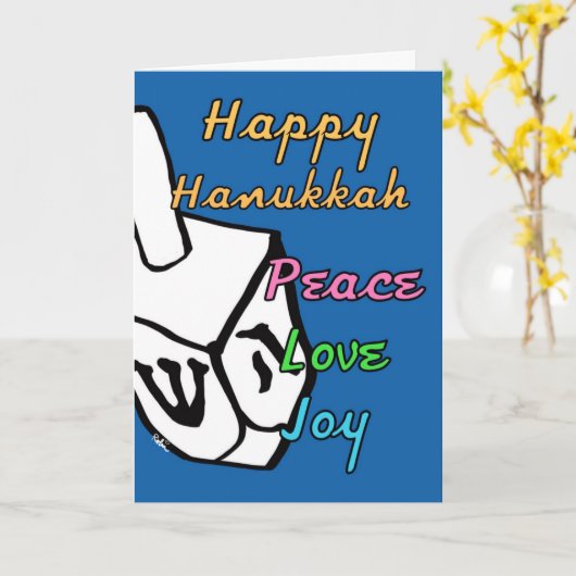 Happy Hanukkah Card Karte (Gelbe Blume)