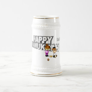 Happy Hanukkah Celebration - Bierglas
