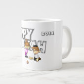 Happy Hanukkah Celebration - Jumbo-Tasse (Vorderseite Rechts)