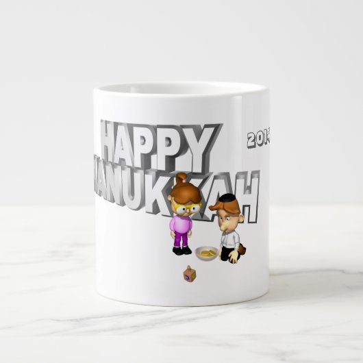 Happy Hanukkah Celebration - Jumbo-Tasse (Vorderseite)