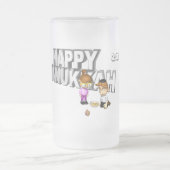 Happy Hanukkah Celebration - Mattglas Bierglas (Mittel)