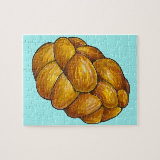 Happy Hanukkah Chanukah Challah Bread Loaf Puzzle (Horizontal)