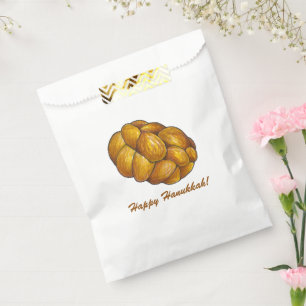 Happy Hanukkah Chanukah Challah Brot Loaf Geschenktütchen