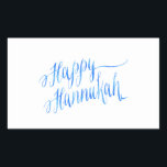 Happy Hanukkah Chanukah HANNUKKAH HANUKA Rechteckiger Aufkleber<br><div class="desc">Verwenden Sie unsere coole Vorlage, Bilder, Fotos, Grafiken oder Illustrationen, fügen Sie dann einen Namen, Text, Zitat oder ein Monogramm hinzu, um Ihren eigenen individuellen oder mit Monogramm Scrapbooking-Aufkleber oder -Label zu erstellen. Klicken Sie auf den Button "Anpassen!", um das Programm vollständig anzupassen. Diese Landschaftsaufkleber sind großartige Geschenke für Männer,...</div>