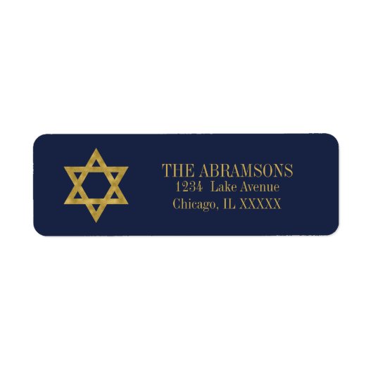 Happy Hanukkah Chanukah Holiday Address Labels (Vorne)