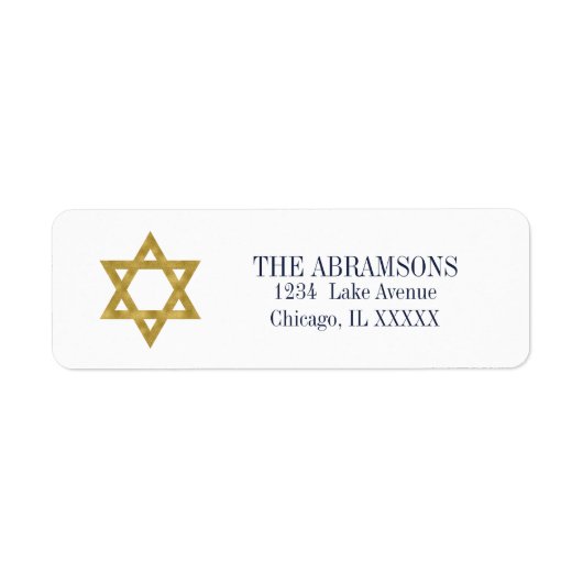 Happy Hanukkah Chanukah Holiday Address Labels (Vorne)