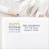 Happy Hanukkah Chanukah Holiday Address Labels (Insitu)