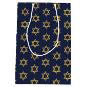 Happy Hanukkah Chanukah Holiday Geschenktasche Mittlere Geschenktüte (Rückseite)
