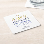 Happy Hanukkah Chanukah Holiday Paper Untersetzer (angewinkelt)