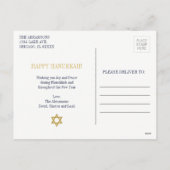 Happy Hanukkah Chanukah Holiday Postcard Feiertagspostkarte (Rückseite)