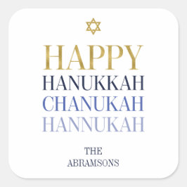 Happy Hanukkah Chanukah Holiday Sticker